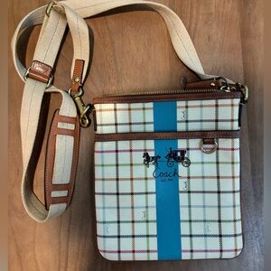 Coach Heritage Tattersall Plaid Crossbody Bag
